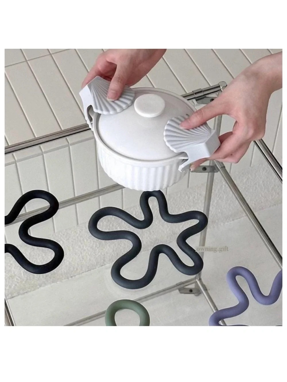 NEW! DARLING SOCIETY Set of 3 Silicone Trivets